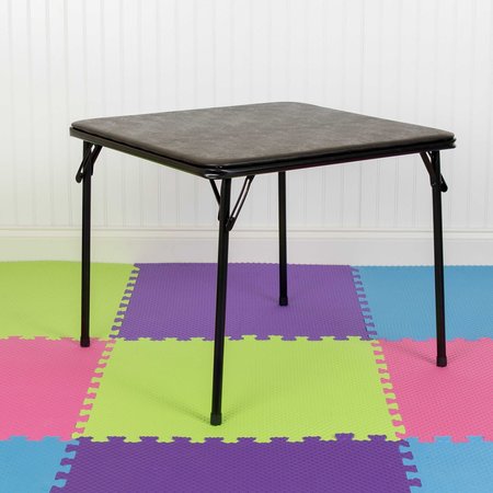 FLASH FURNITURE 24" X 24" X 20.25", Vinyl Top, Black JB-TABLE-BK-GG